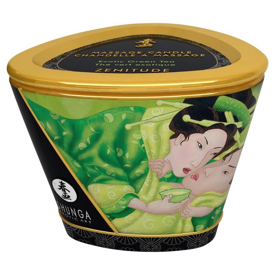 Shunga  Bougie de massage au thé vert 