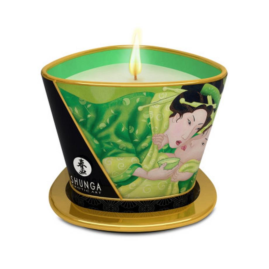 Shunga  Bougie de massage au thé vert 