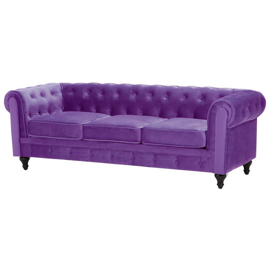 Beliani Ensemble de salon en Velours Glamour CHESTERFIELD  