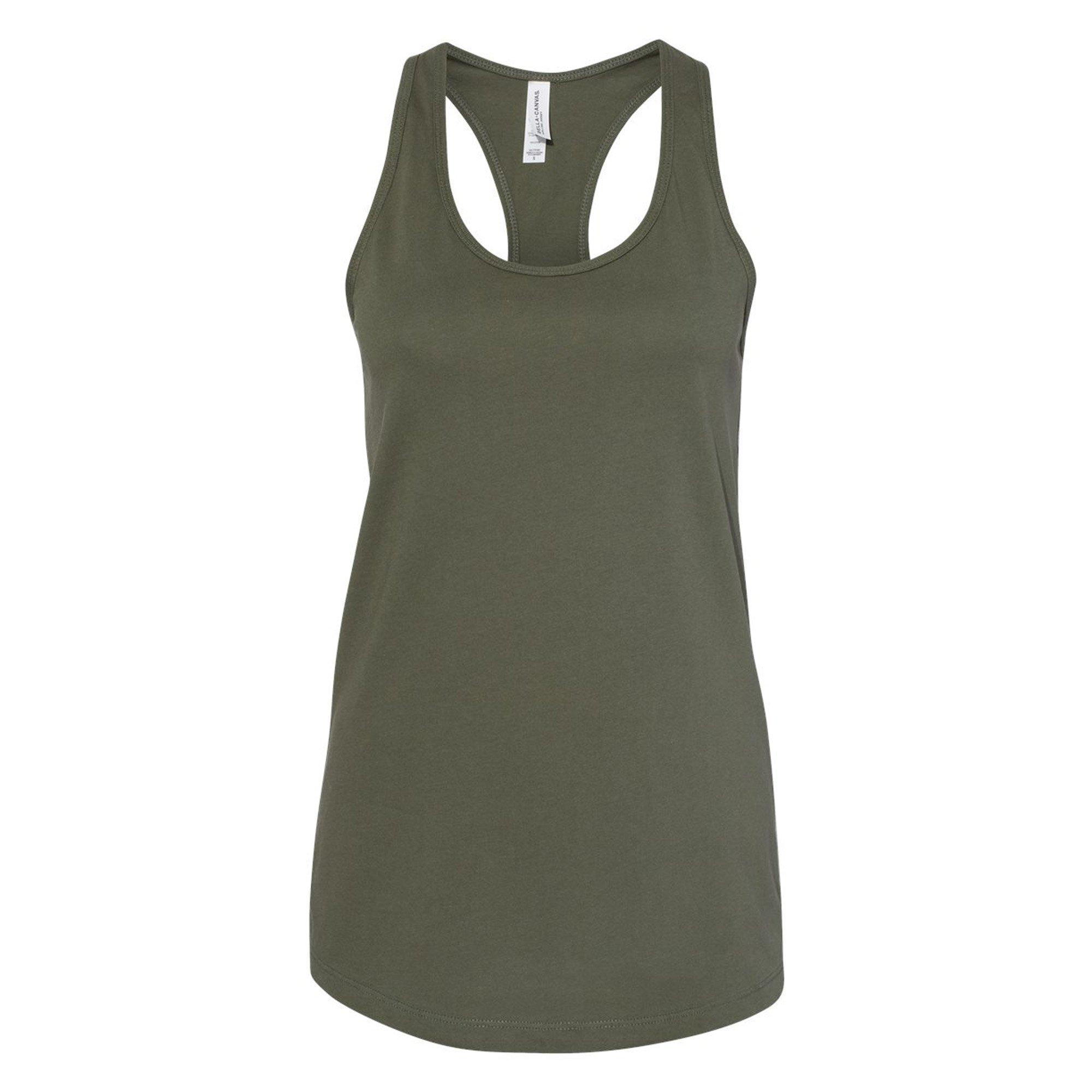 Image of Ärmelloses Oberteil Racerback Unisex Militärgrün M