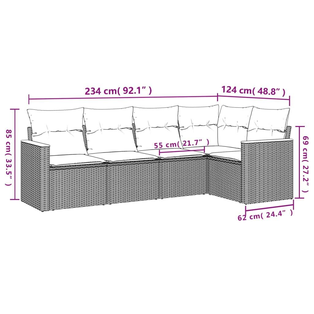 VidaXL Garten sofagarnitur poly-rattan  