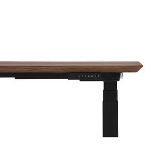 Oakywood Standing Desk Table en bois avec réglage de la hauteur - en placage - noyer / 140x70 / noir  