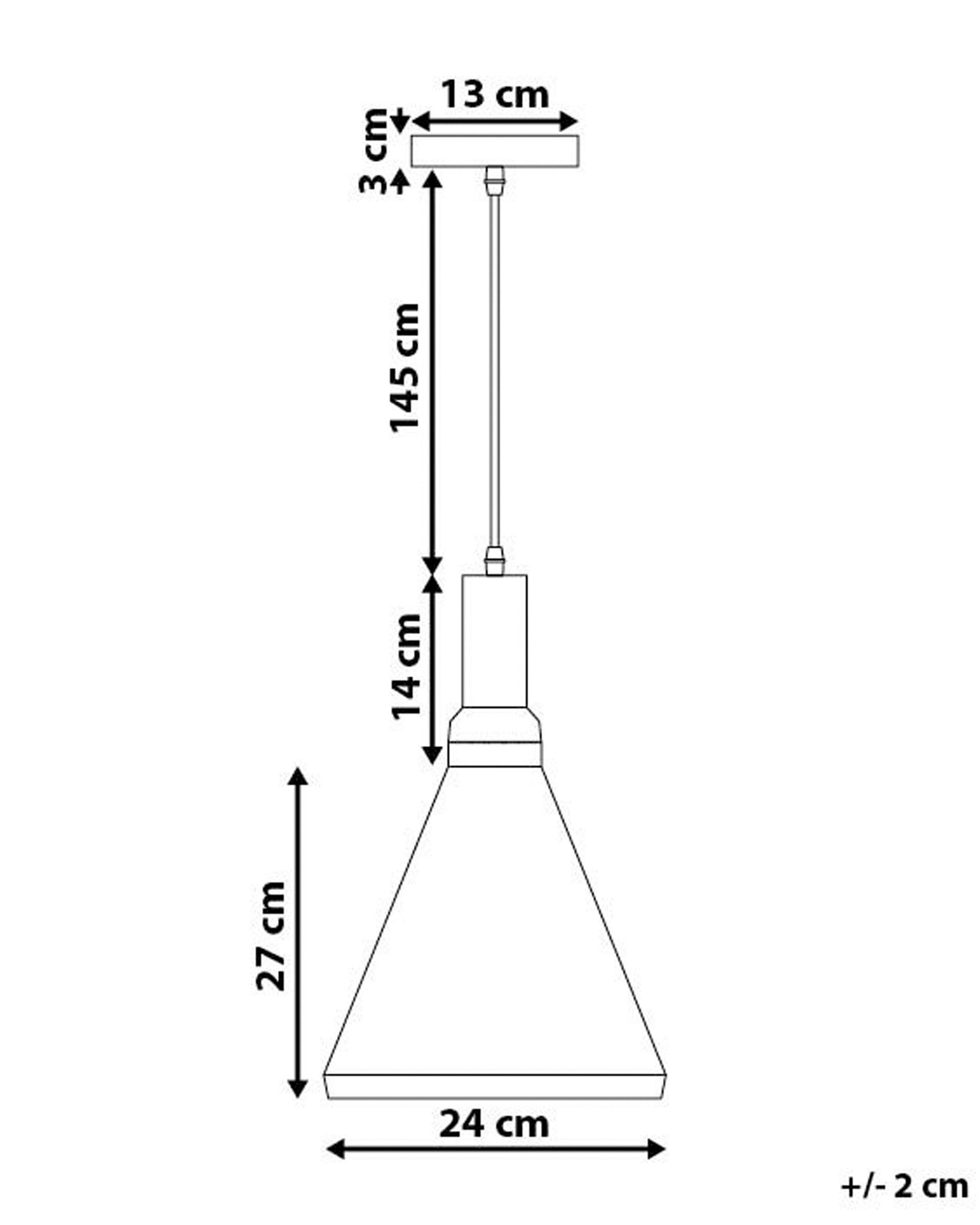 Beliani Lampe suspension en Aluminium Moderne MACKENZIE  