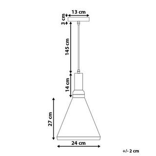 Beliani Lampe suspension en Aluminium Moderne MACKENZIE  