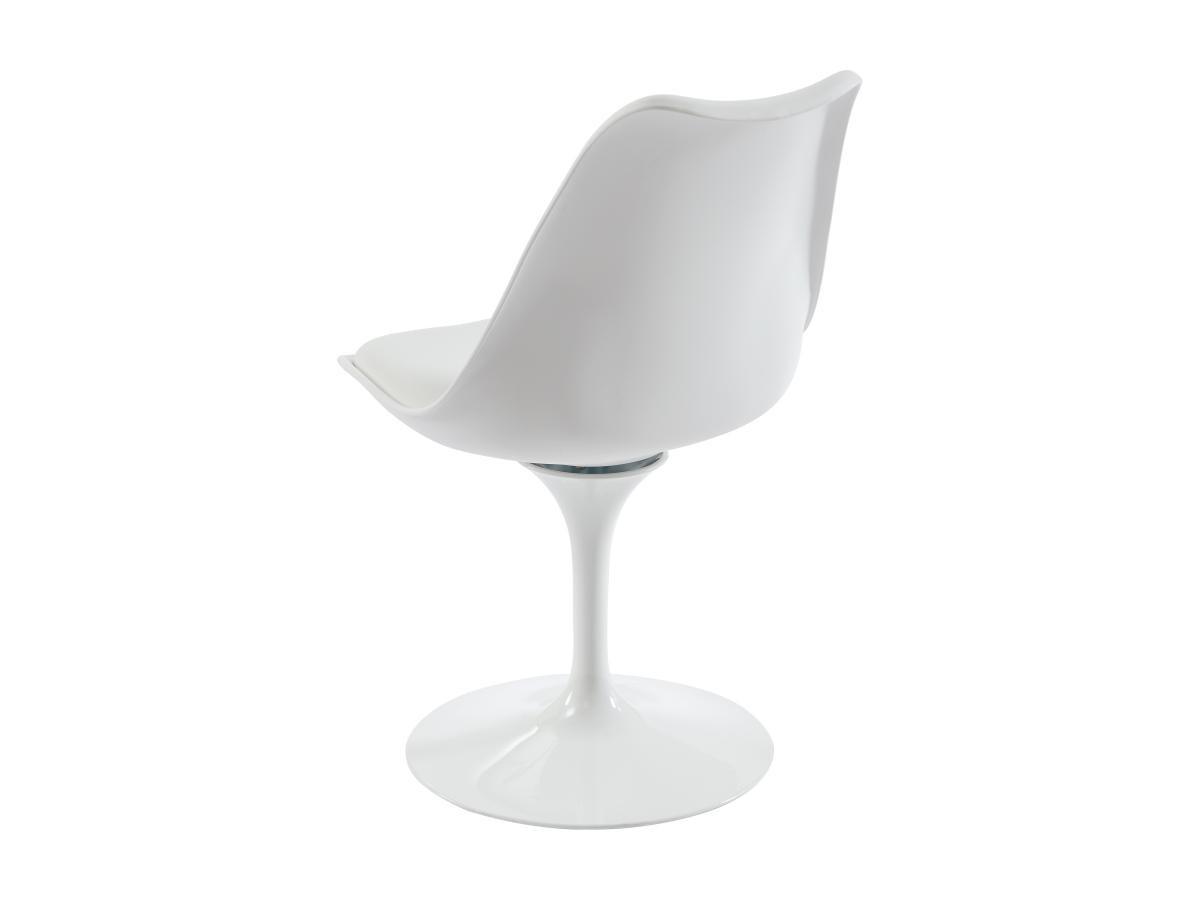 Vente-unique Chaise en polypropylène, tissu et métal - Blanc - XAFY  