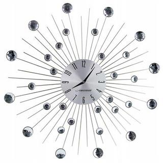 Northio Esperanza - Horloge Murale avec Cristaux, 50 cm - Argent  