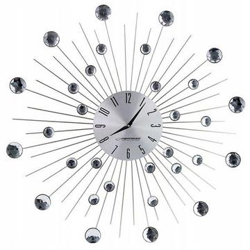 Esperanza - Horloge Murale avec Cristaux, 50 cm - Argent