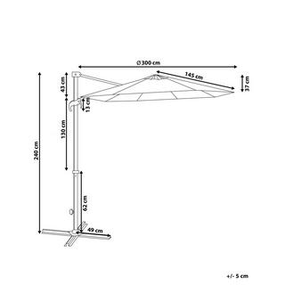 Beliani Ampelschirm aus Polyester SAVONA  