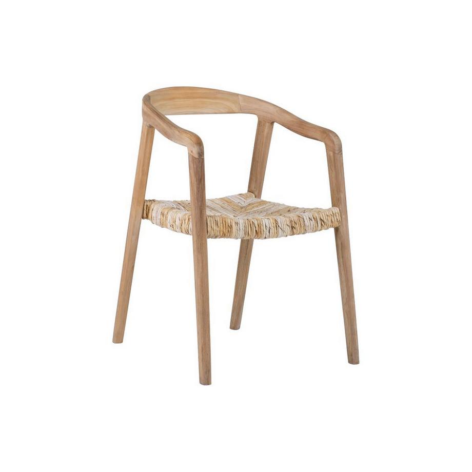 Vente-unique Stuhl mit Armlehnen 6er-Set - Teakholz - Holzfarben hell - JUNARIA  