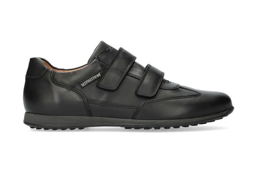 Image of Lorens - Leder Klettschuh Herren Schwarz 46