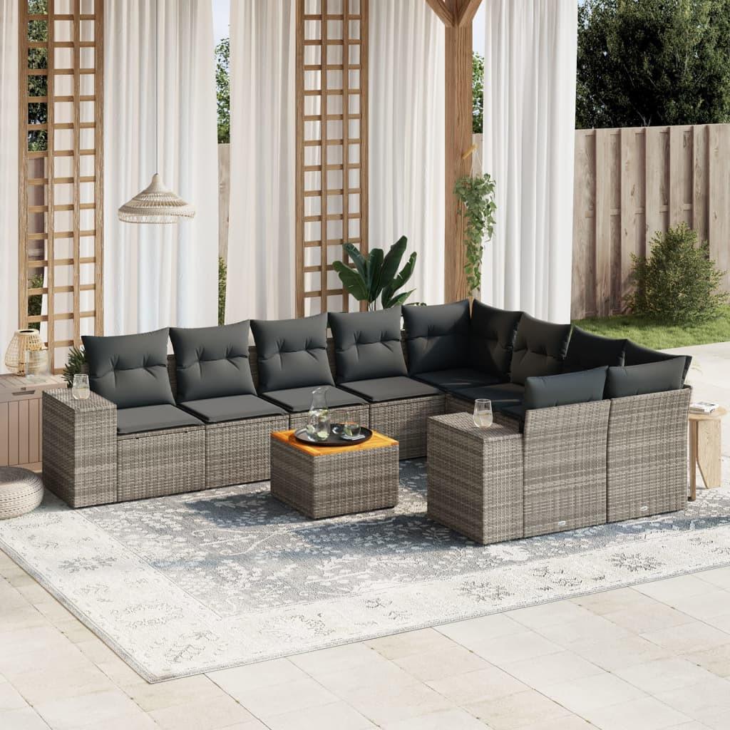 VidaXL set divano da giardino Polirattan  