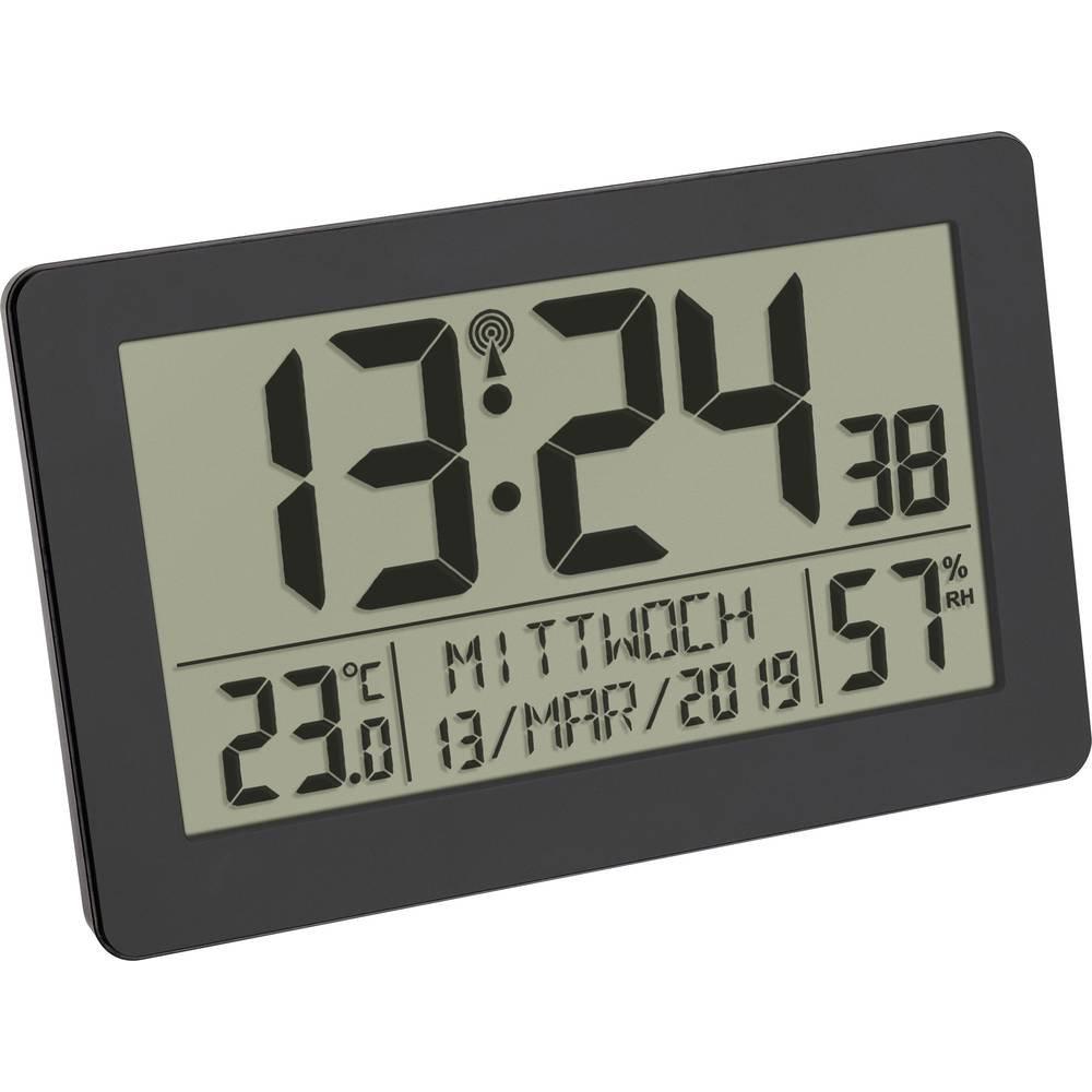 TFA Dostmann Radiocontrollato Orologio radiocontrollato 206 mm x 30 mm x 130 mm Nero Display grande  