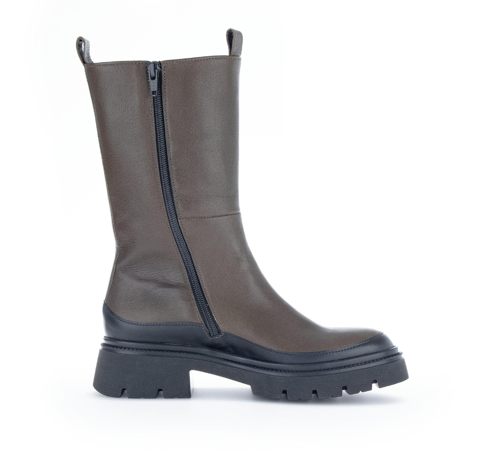 Image of - Leder Stiefelette Damen Bronze 41