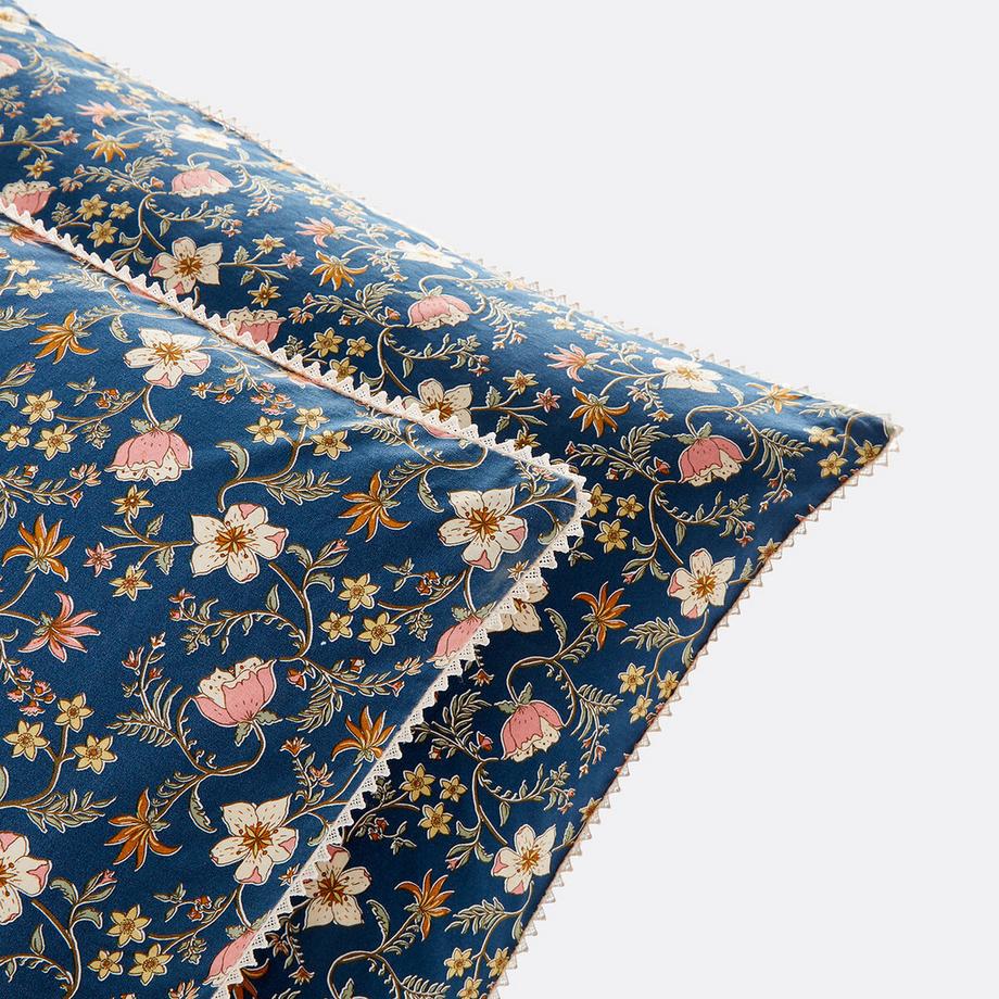 La Redoute Intérieurs Jasmine Taie d'oreiller motif floral avec coton recyclé  