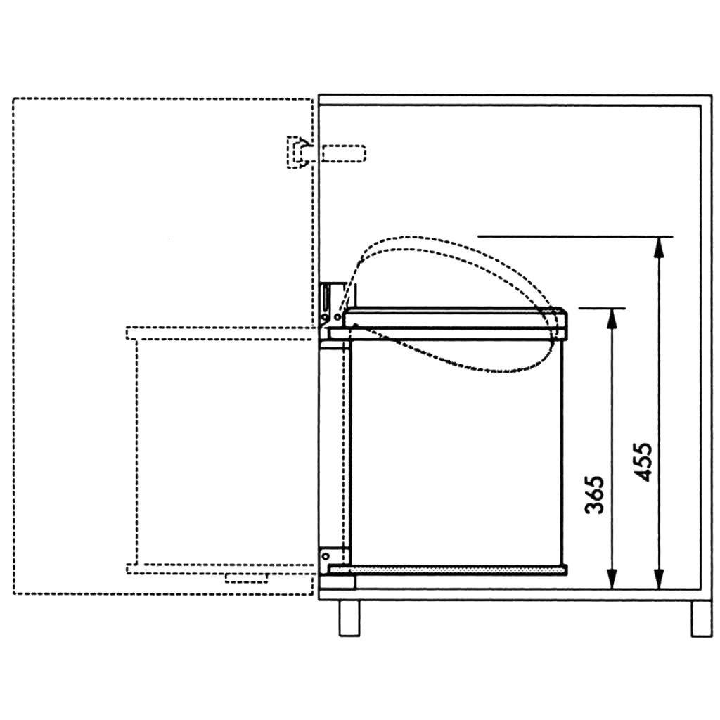 Hailo Pattumiera da incasso Compact-Box M, con sistema di sollevamento del coperchio, 1 x 15 l, bianco.  
