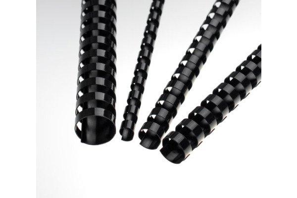 Image of Renz Plastikbinderücken 16mm A4 17160121 Schwarz, 21 Ringe 100 Stück Unisex