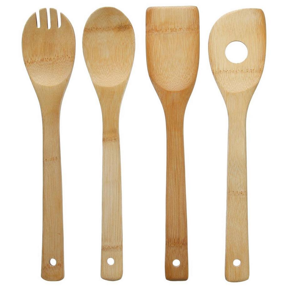 Bambus-Kochgeschirr - 4er-Pack ONE SIZE | MANOR