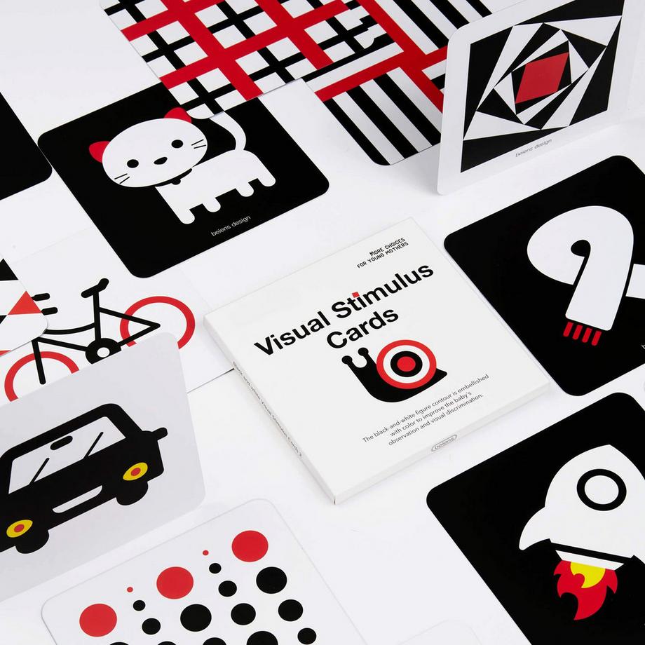 High Contrast Baby Flashcards, Gehirn Entwicklung Spielzeug für Neugeborene, visuelle Stimulation Lernen Aktivität Karten