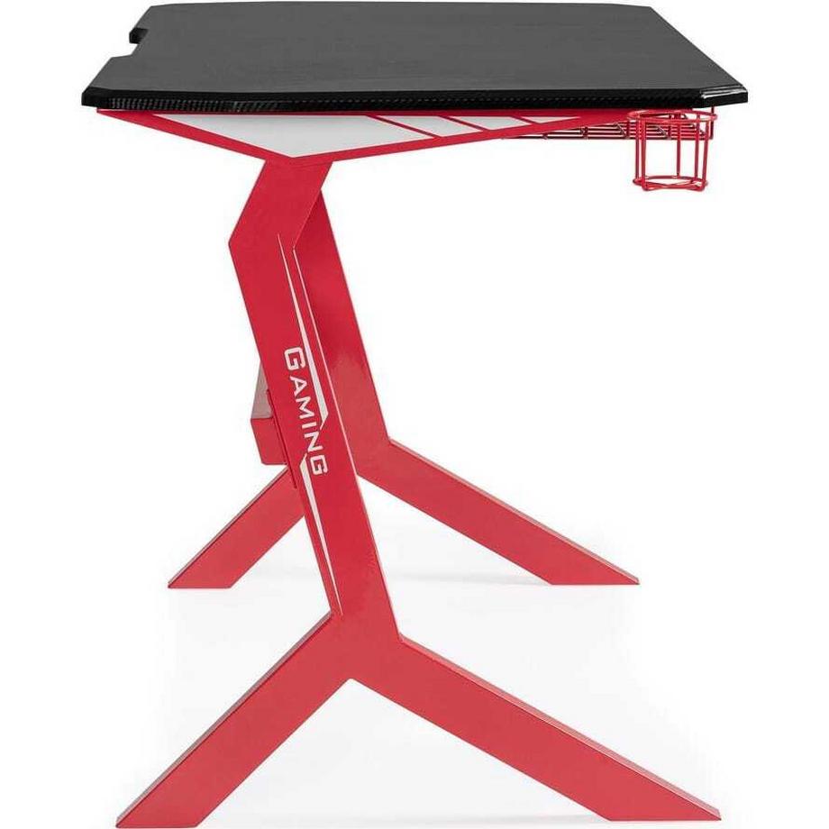 mutoni Scrivania da gioco rosso nero 118x65  