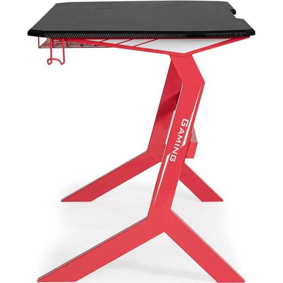 mutoni Scrivania da gioco rosso nero 118x65  