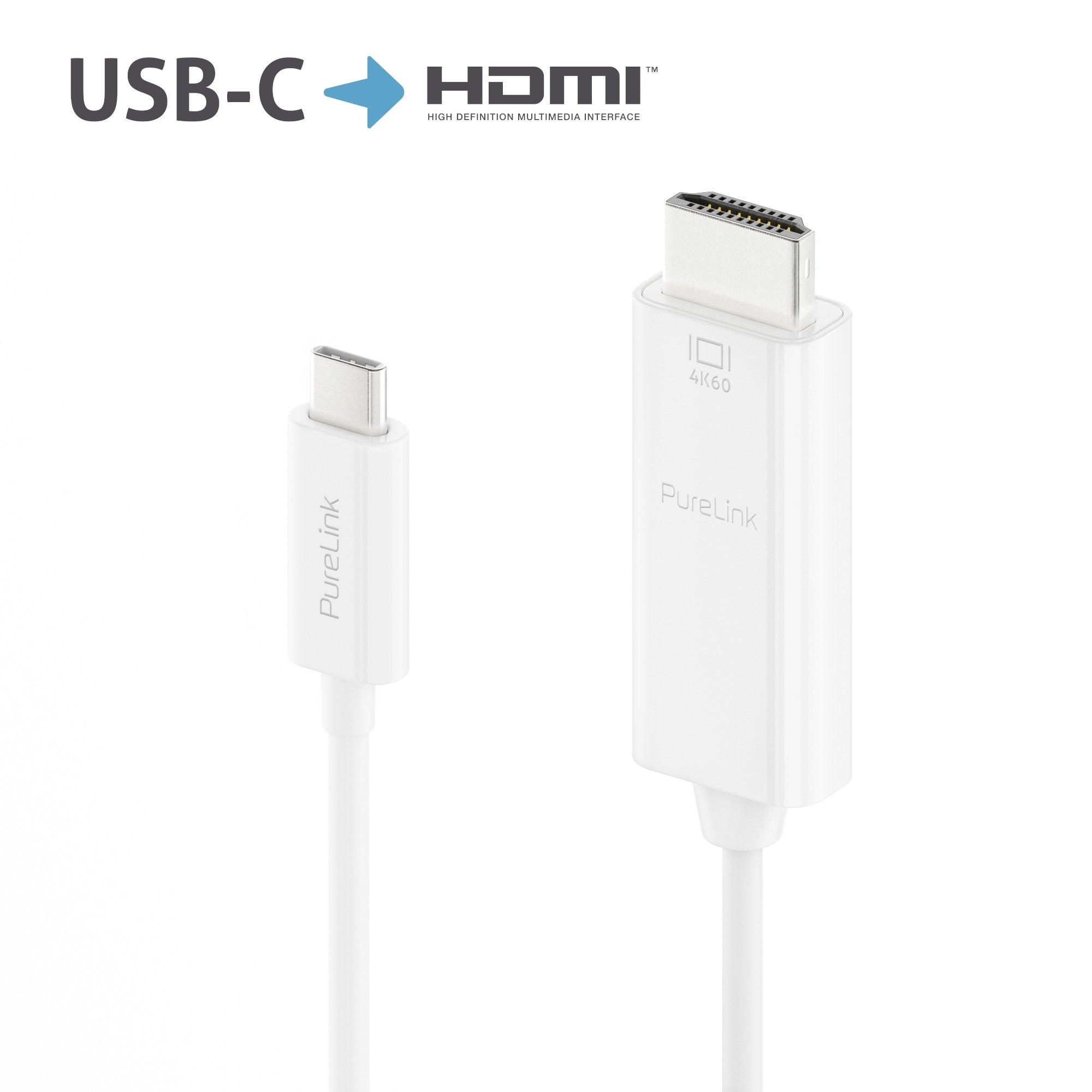 PureLink  PureLink IS2200-015 câble vidéo et adaptateur 1,5 m USB Type-C HDMI Blanc 