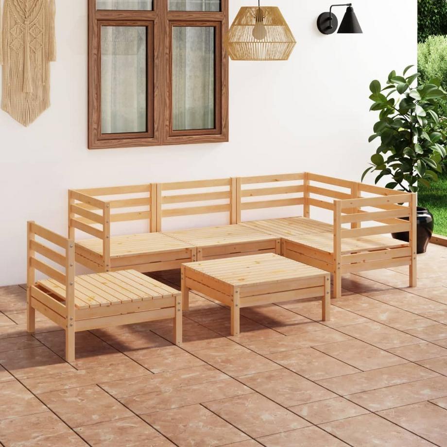 VidaXL Mobilier de jardin bois  