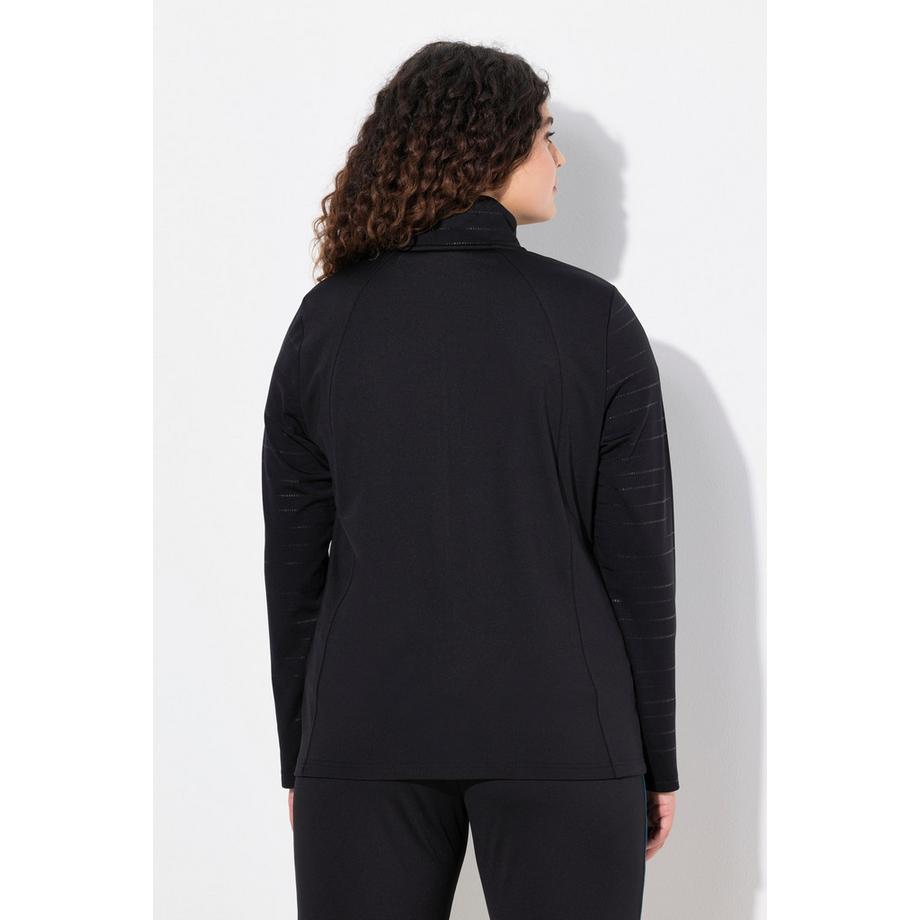 Ulla Popken Sweatjacke Powerstretch Stehkragen Reflektor  