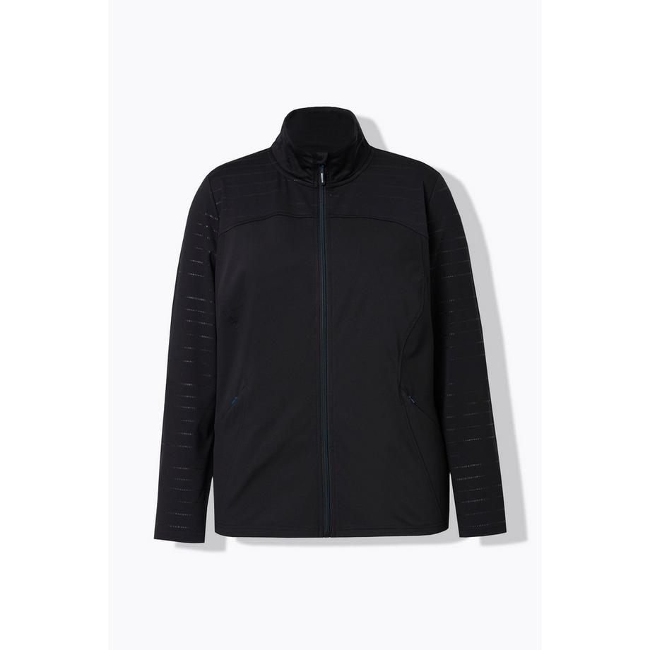Ulla Popken Sweatjacke Powerstretch Stehkragen Reflektor  
