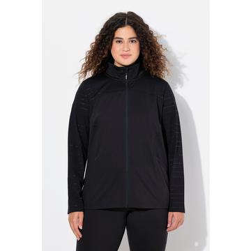Sweatjacke, Powerstretch, Stehkragen, Reflektor