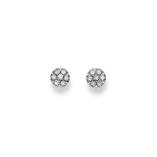 MUAU Schmuck  Ohrstecker Weissgold 750 Diamant 0.24ct.  5Mm 