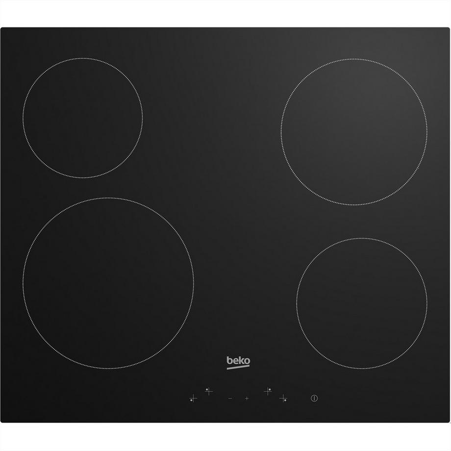 Beko  Beko HIC64401 piano cottura Nero Da incasso Ceramica 4 Fornello(i) 