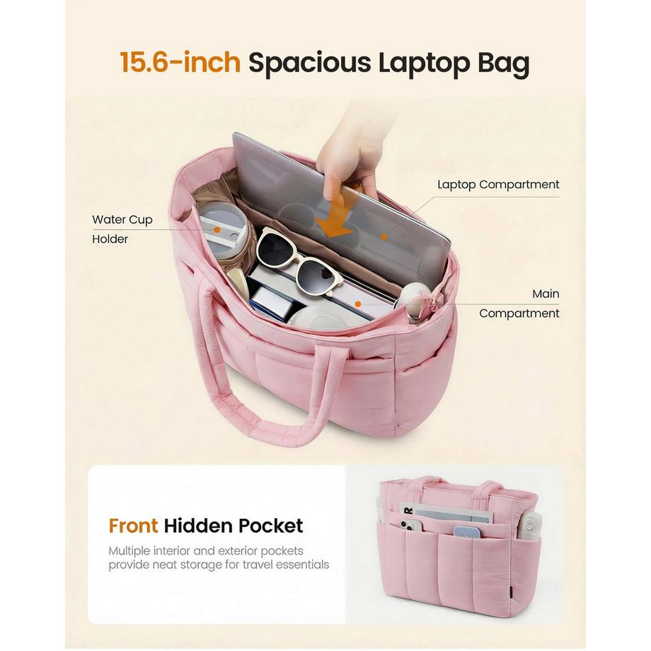 Only-bags.store Grand Sac Fourre-Tout Léger avec Nombreux Compartiments et Étui Magnétique pour Écouteurs  
