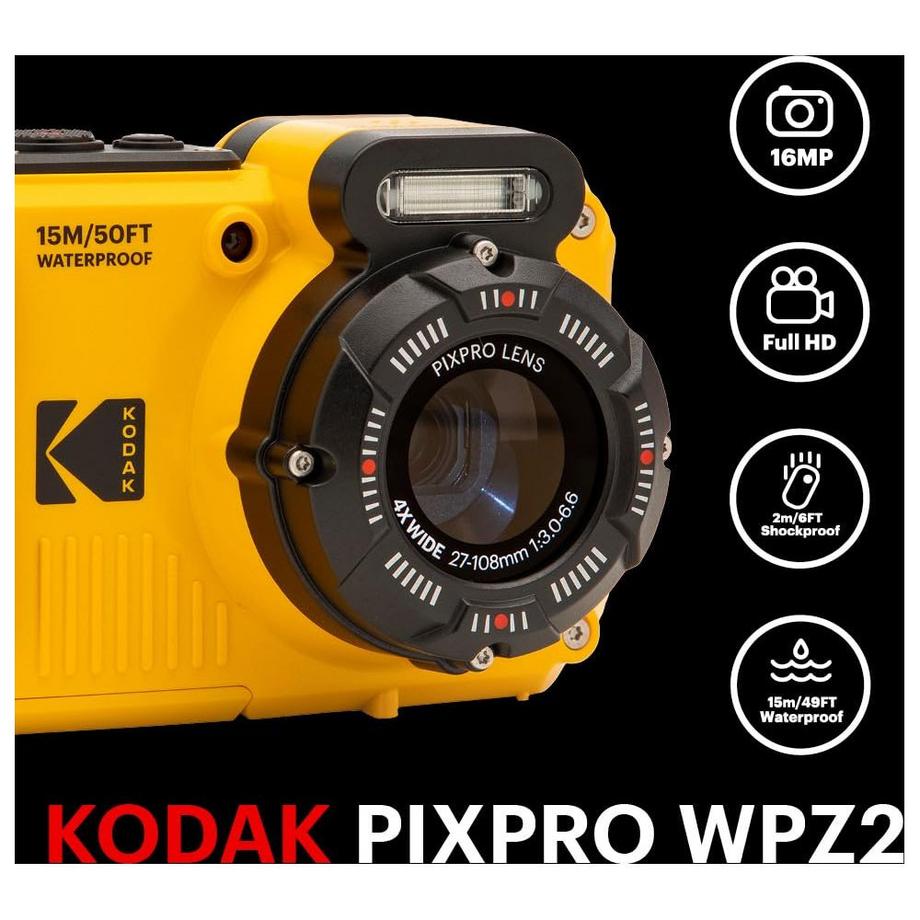 Kodak  Kodak PixPro 1/2.7" Fotocamera compatta 16 MP BSI CMOS 1920 x 1080 Pixel Giallo 