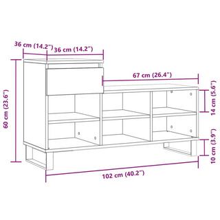 VidaXL Schuhregal holzwerkstoff  