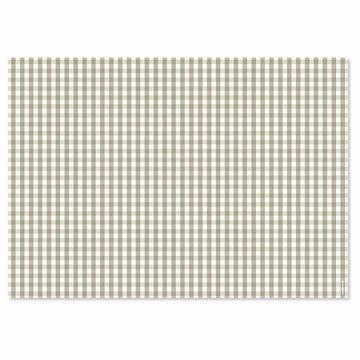 Papiertischset VICHY beige Block mit 50 Blatt