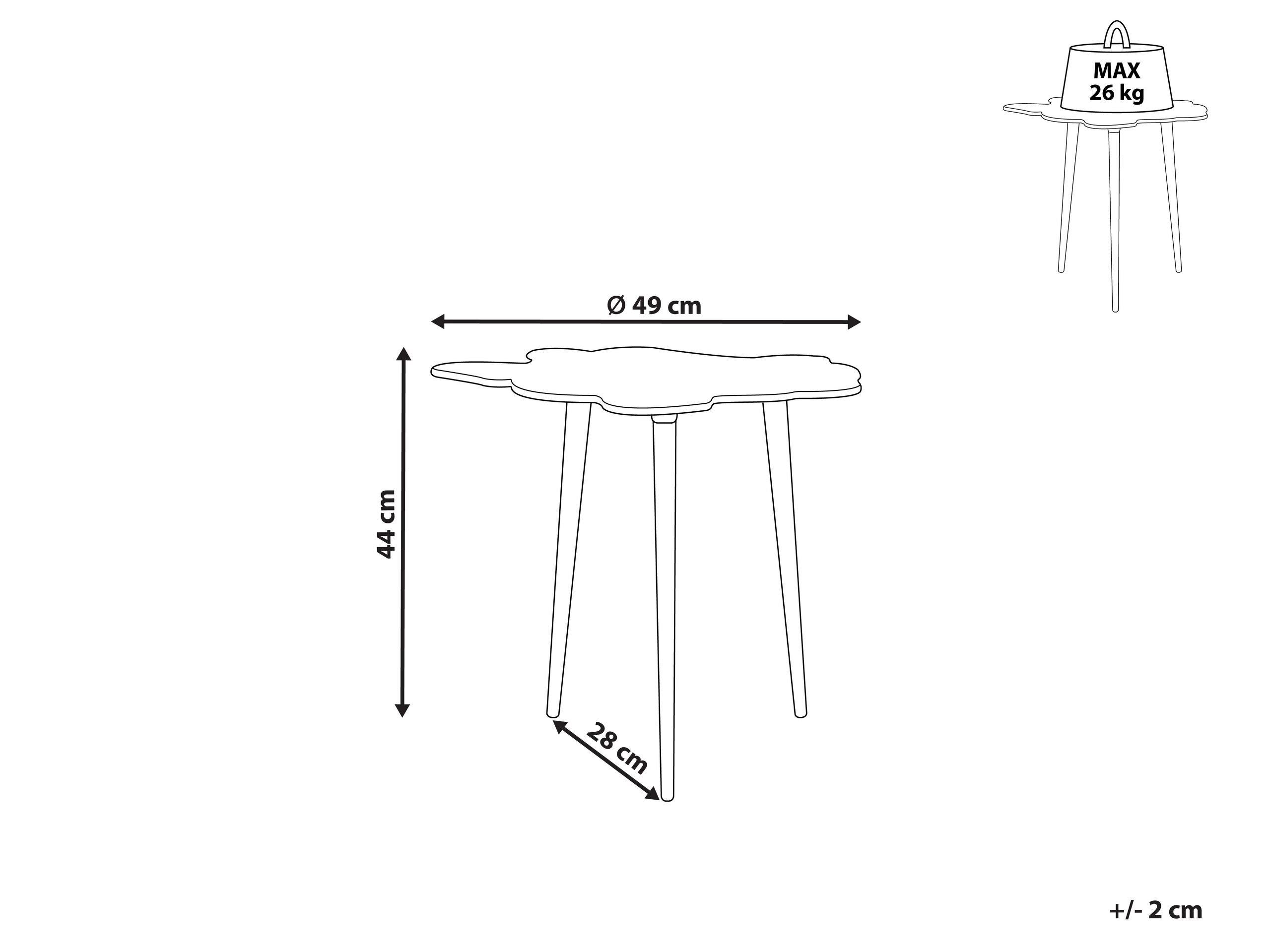 Beliani Beistelltisch aus Aluminium Retro MIMILI  