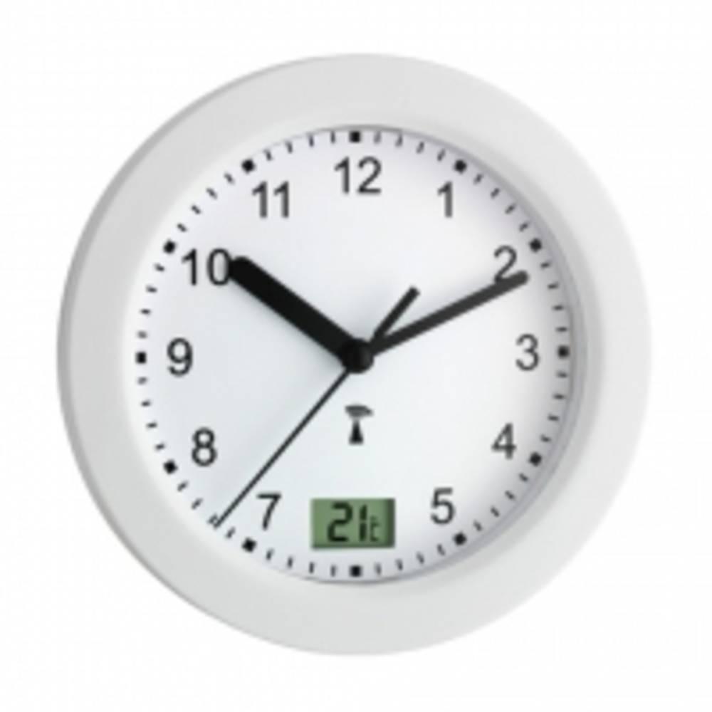 TFA Dostmann Radiocontrollato Orologio da parete 17.5 cm x 5.5 cm Bianco Adatto per bagno e ambienti umidi  