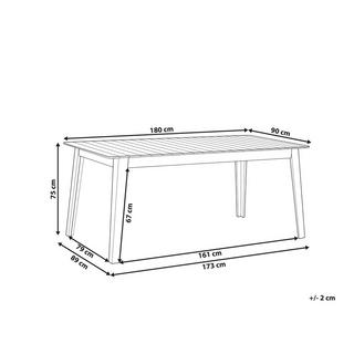 Beliani Table de repas en Acacia Traditionnel FORNELLI  