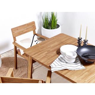 Beliani Table de repas en Acacia Traditionnel FORNELLI  