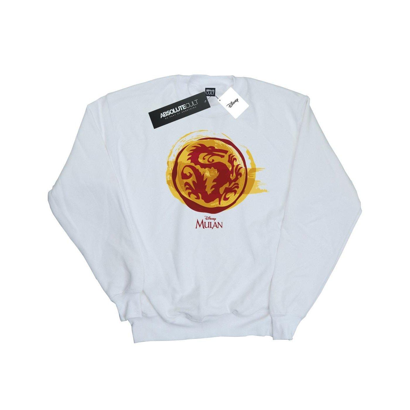 Image of Mulan Courage Dragon Symbol Sweatshirt Unisex Weiss 116