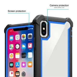 Cadorabo  Hülle für Apple iPhone X  XS 2-in-1 TPU Silikon-Rand Glas-Rücken 