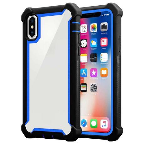 Cadorabo  Hülle für Apple iPhone X  XS 2-in-1 TPU Silikon-Rand Glas-Rücken 