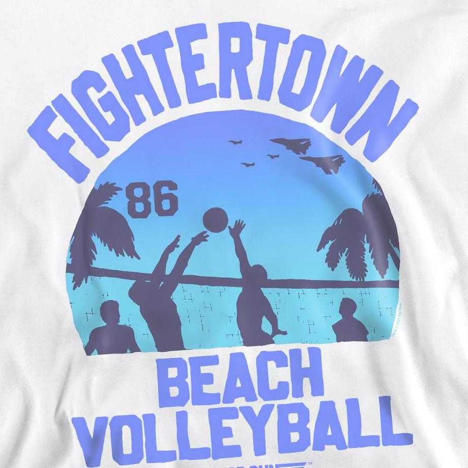 Top Gun Volleyball In Jeans Grafikdruck Sweatshirt  