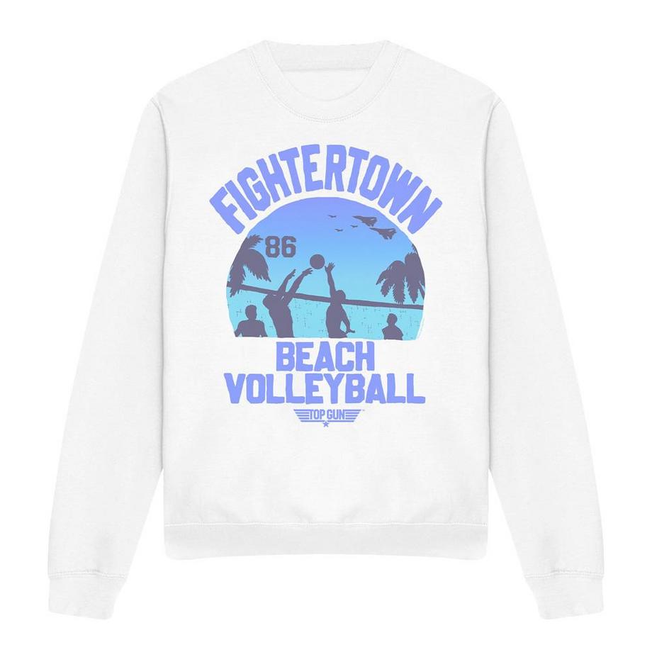 Top Gun Volleyball In Jeans Grafikdruck Sweatshirt  
