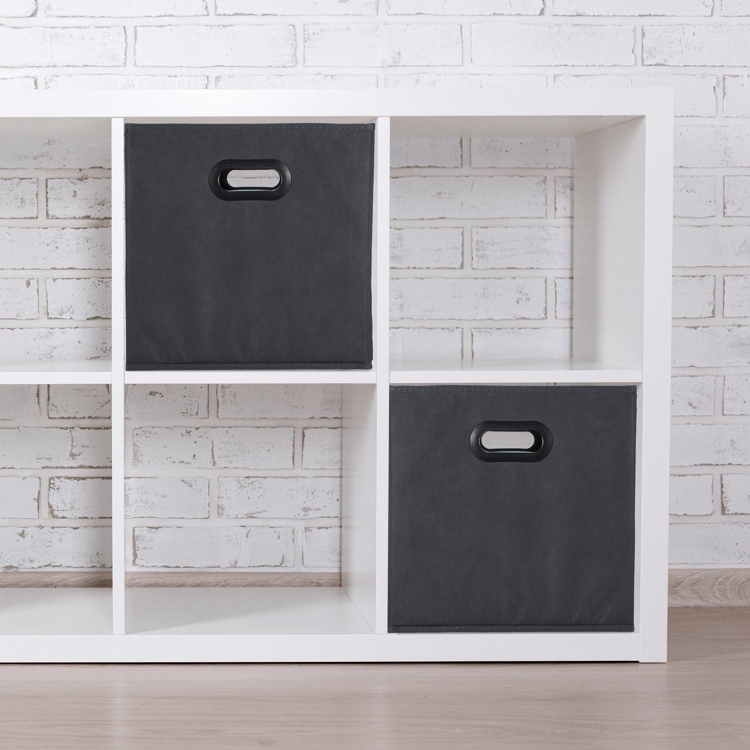 B2X Boîte de rangement en anthracite Lot de 4  