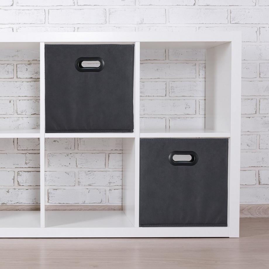 B2X Coffre de rangement en anthracite Lot de 4  