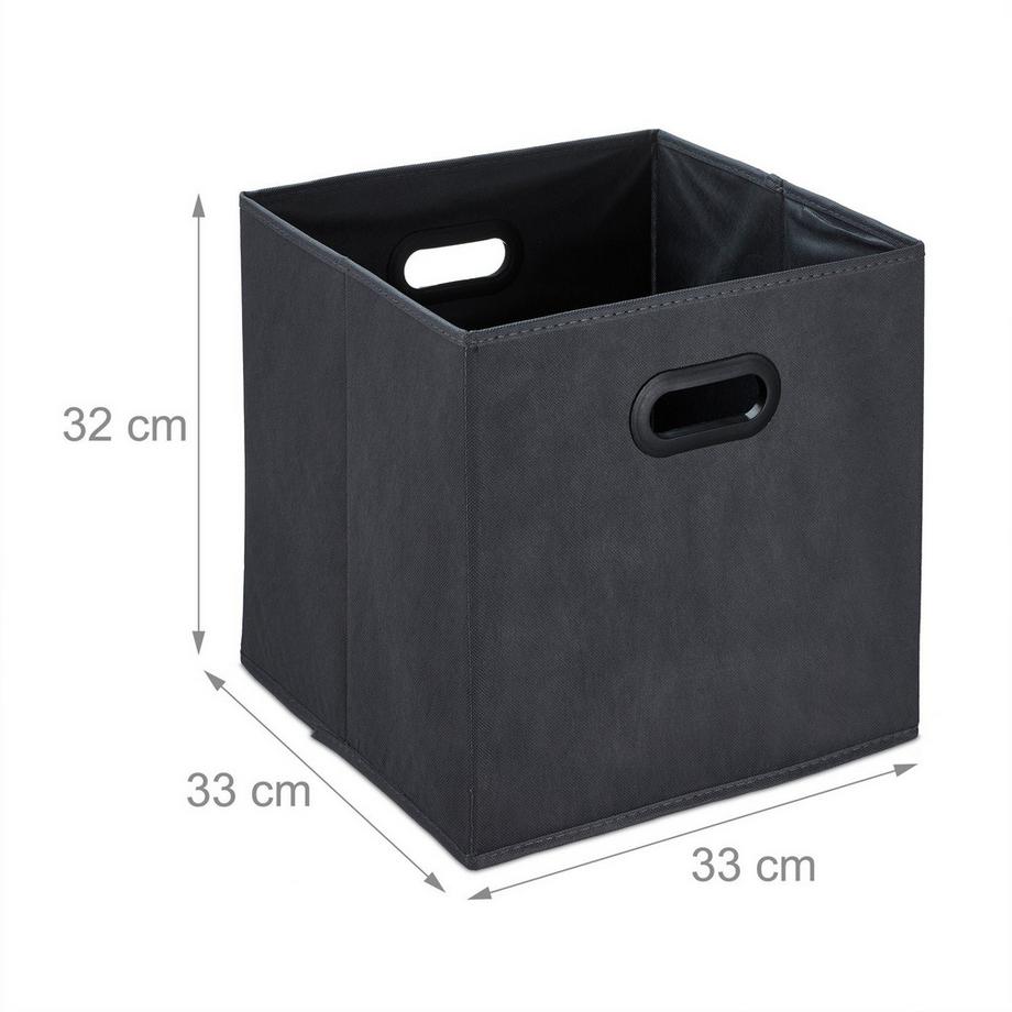 B2X Coffre de rangement en anthracite Lot de 4  