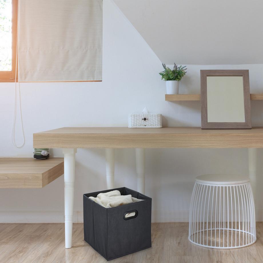 B2X Coffre de rangement en anthracite Lot de 4  