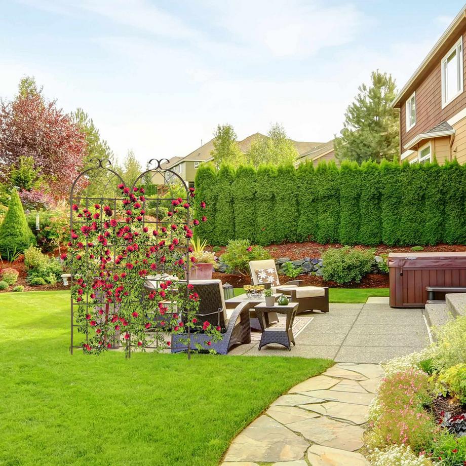 B2X Treillis 180 cm lot de 2 marron  