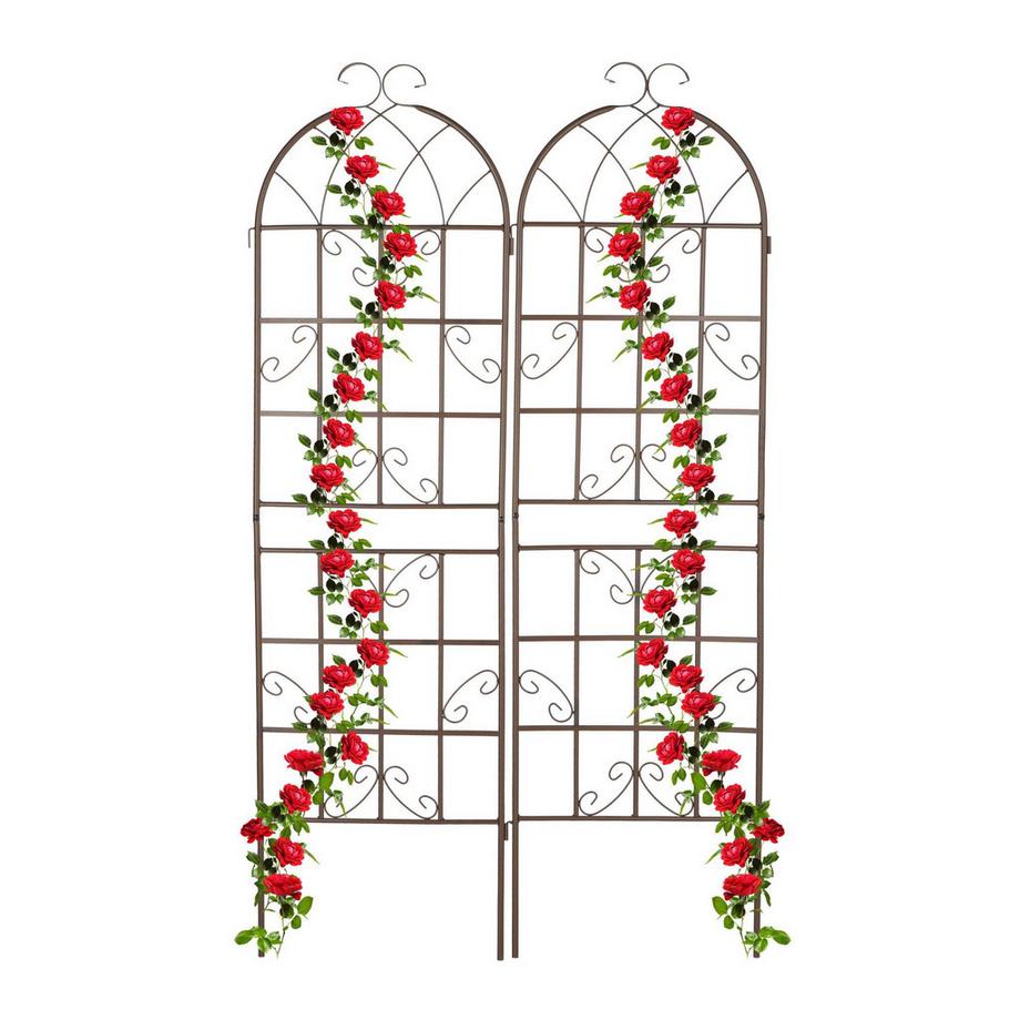 B2X Treillis 180 cm lot de 2 marron  